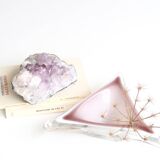 Murano empty pocket ashtray in white and pink glass, 1970s