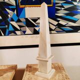 1970s Stunning Pair of Big Obelisks in Marble of Carrara.