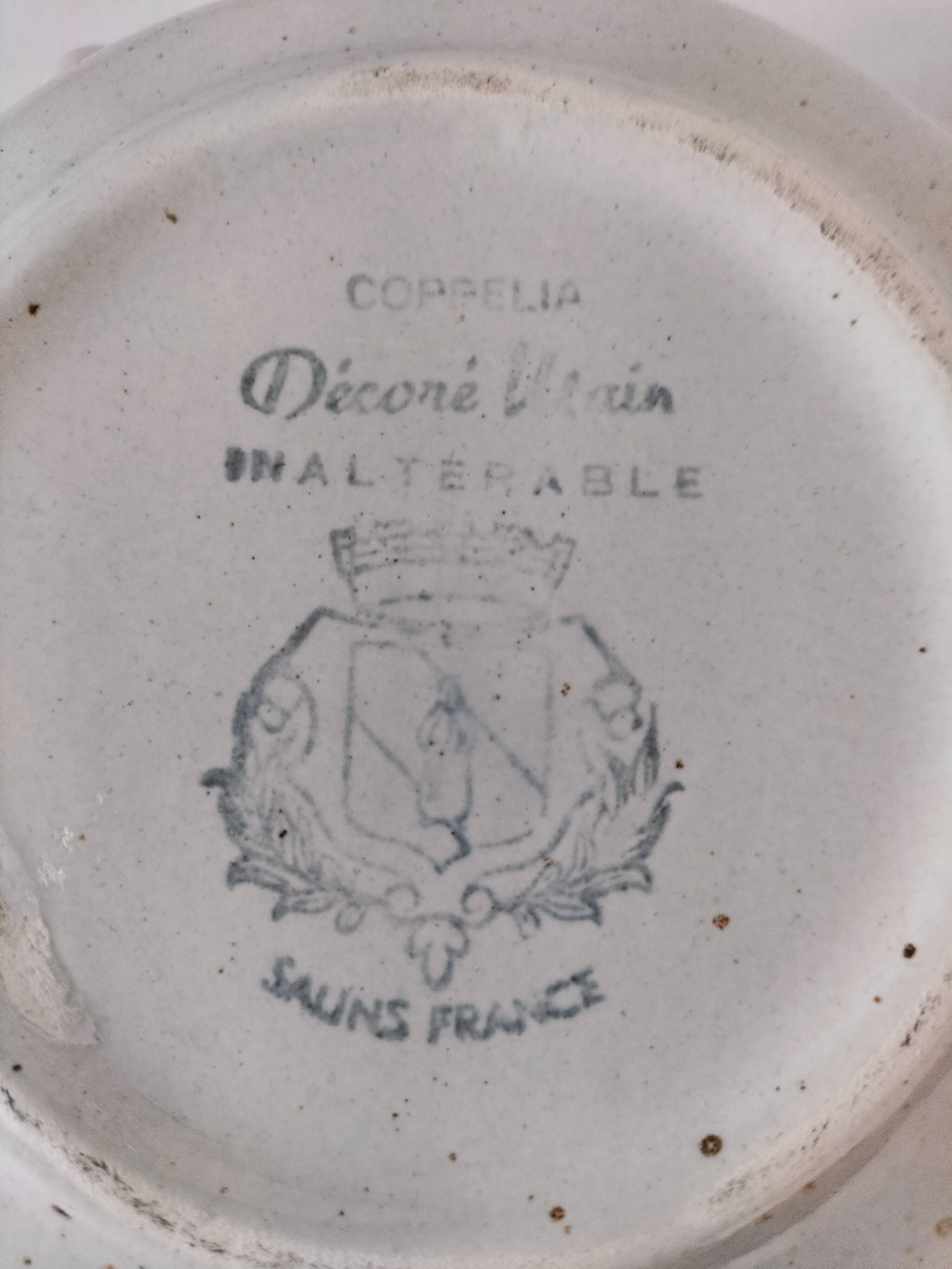 Vintage Salins soup bowl – Coppelia model – hand-decorated