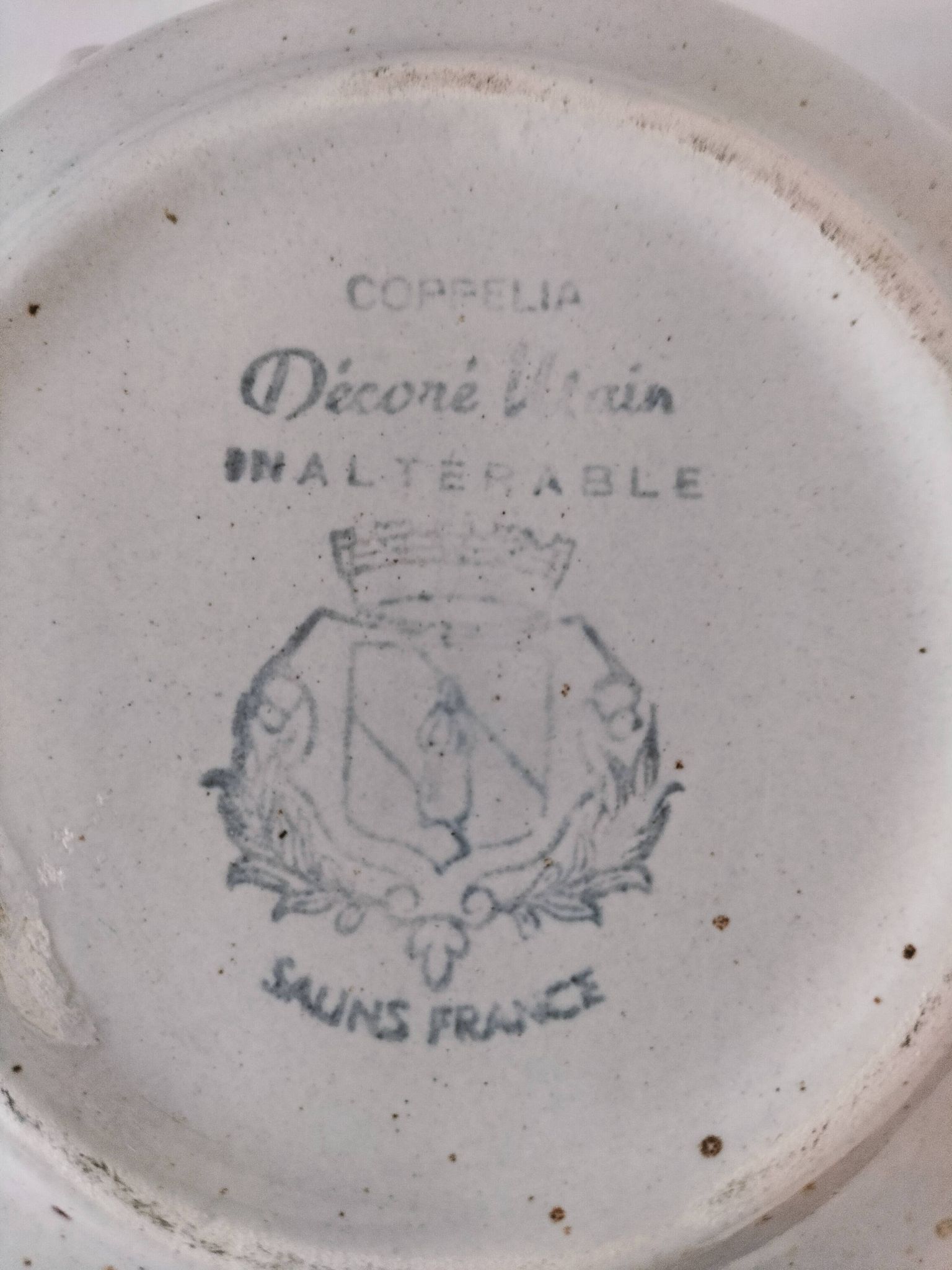 Vintage Salins soup bowl – Coppelia model – hand-decorated