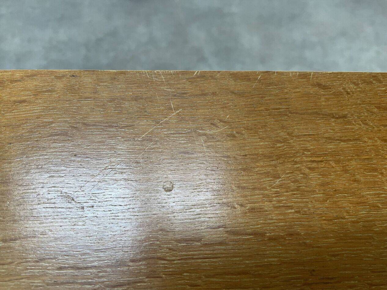 Scandinavian commode with compass legs, 1950s, light oak.