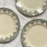 3 flat ironstone plates Choisy le Roi Boulanger / Bordeaux ACC-7337