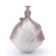 Signed spinning top vase in porcelain, 1970s