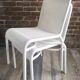 White woven resin garden chair