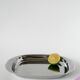 Plat rectangulaire en inox, bords arrondis Design, 1970
