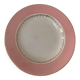 Assiette rose liseré doré L'amandinoise