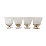 4 engraved wine glasses