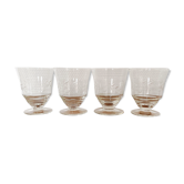 4 engraved wine glasses