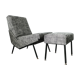 Armchair and ottoman designed by Paul Geoffroy, Airborne, France, 1960