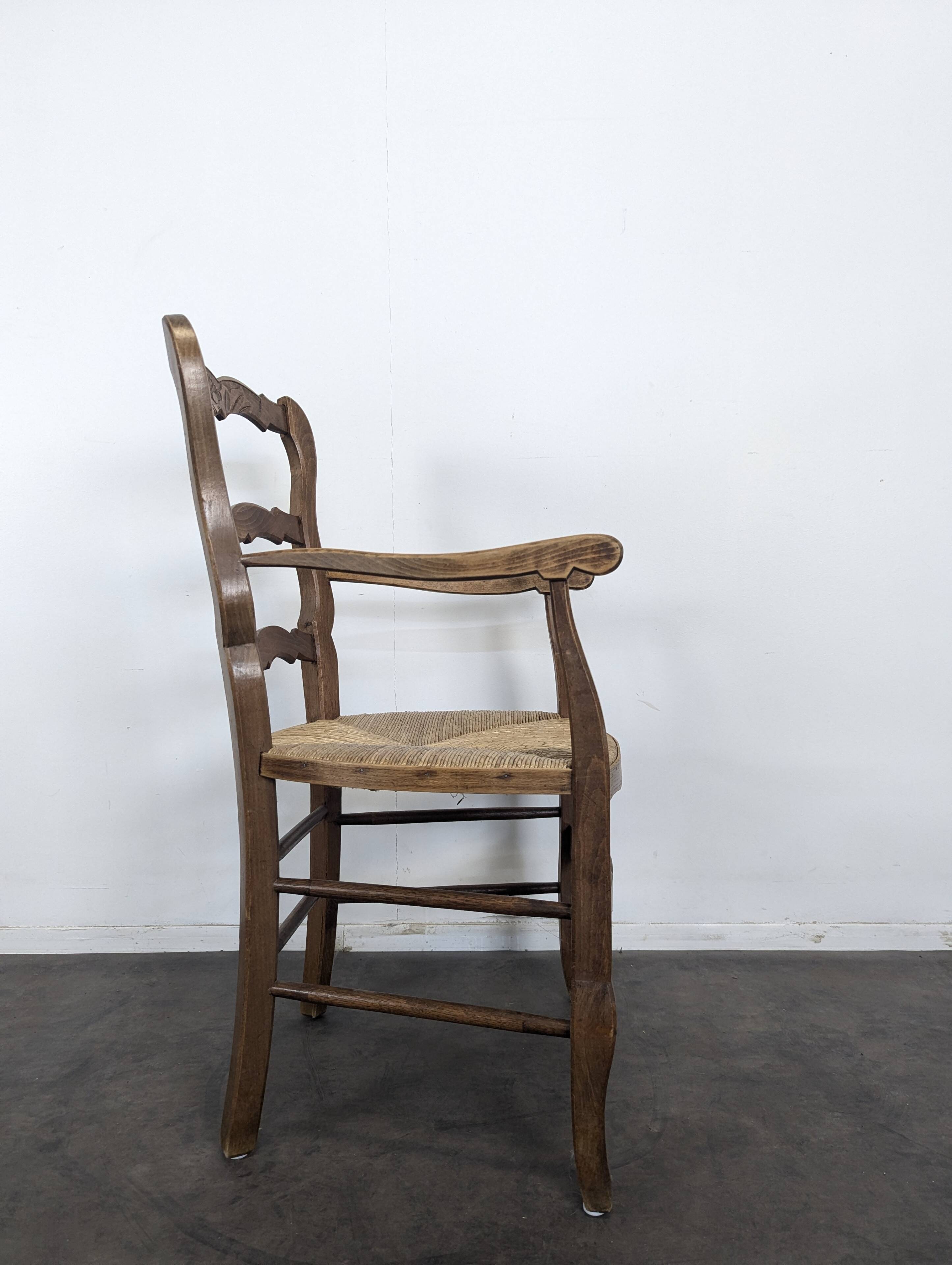 Wicker armchair in Louis XV style
