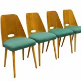Set of 4 retro chairs, Brussels style, 1964, Czechoslovakia