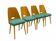 Set of 4 retro chairs, Brussels style, 1964, Czechoslovakia