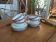 6 Pillivuyt pink and gold porcelain coffee cups
