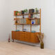 Vintage danish modular teak bookcase 1970s