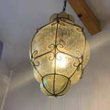 Large Venetian cage lantern in murano glass