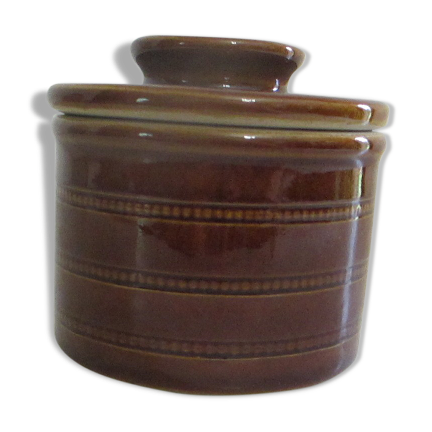 Enamelled stoneware water butter maker