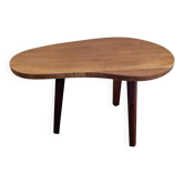 Table tripode forme haricot bois verni vintage restaurée
