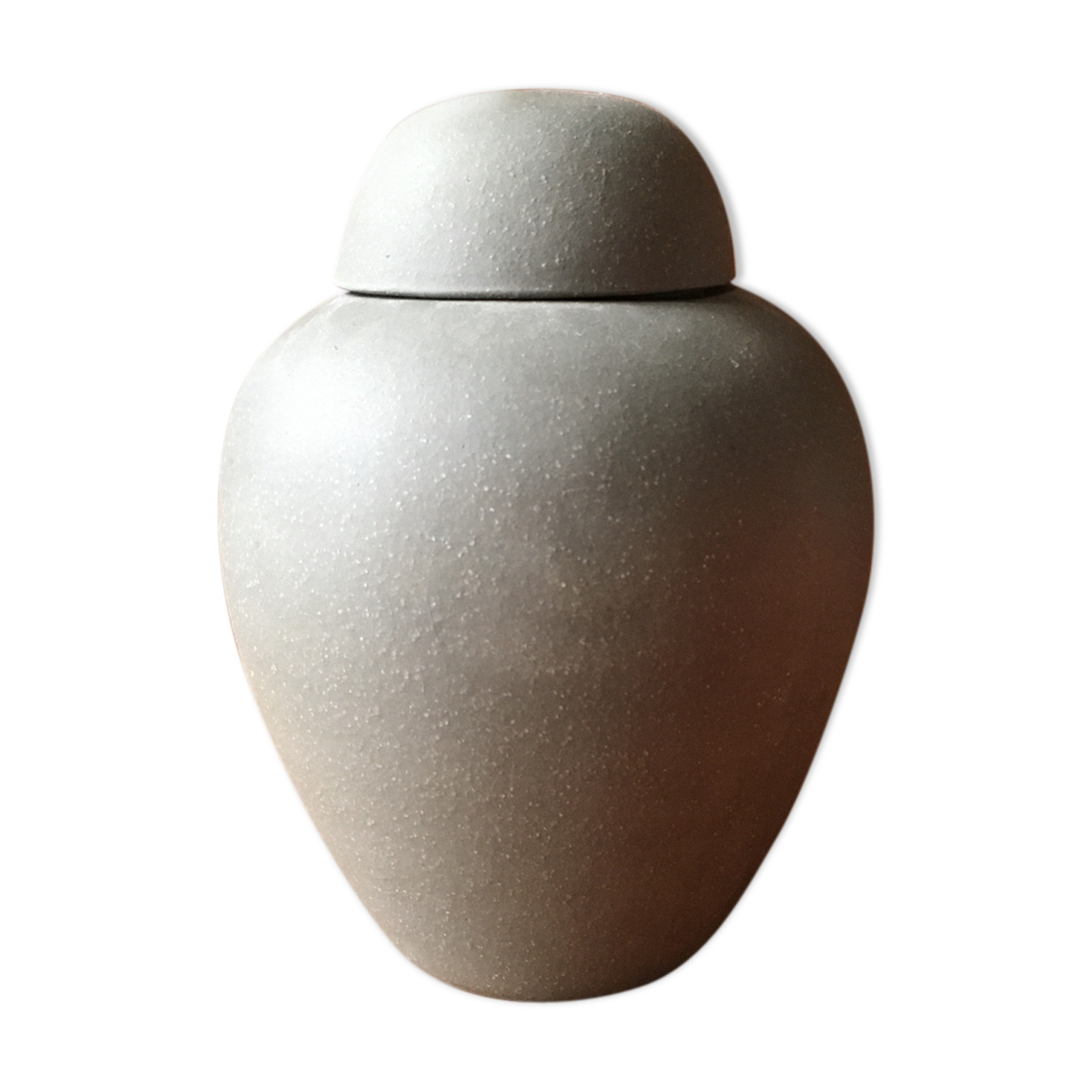 Green grey ceramic ginger pot