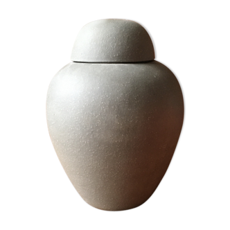 Green grey ceramic ginger pot