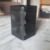 Vase en céramique noire Maison Rosenthal par Martin Freyer