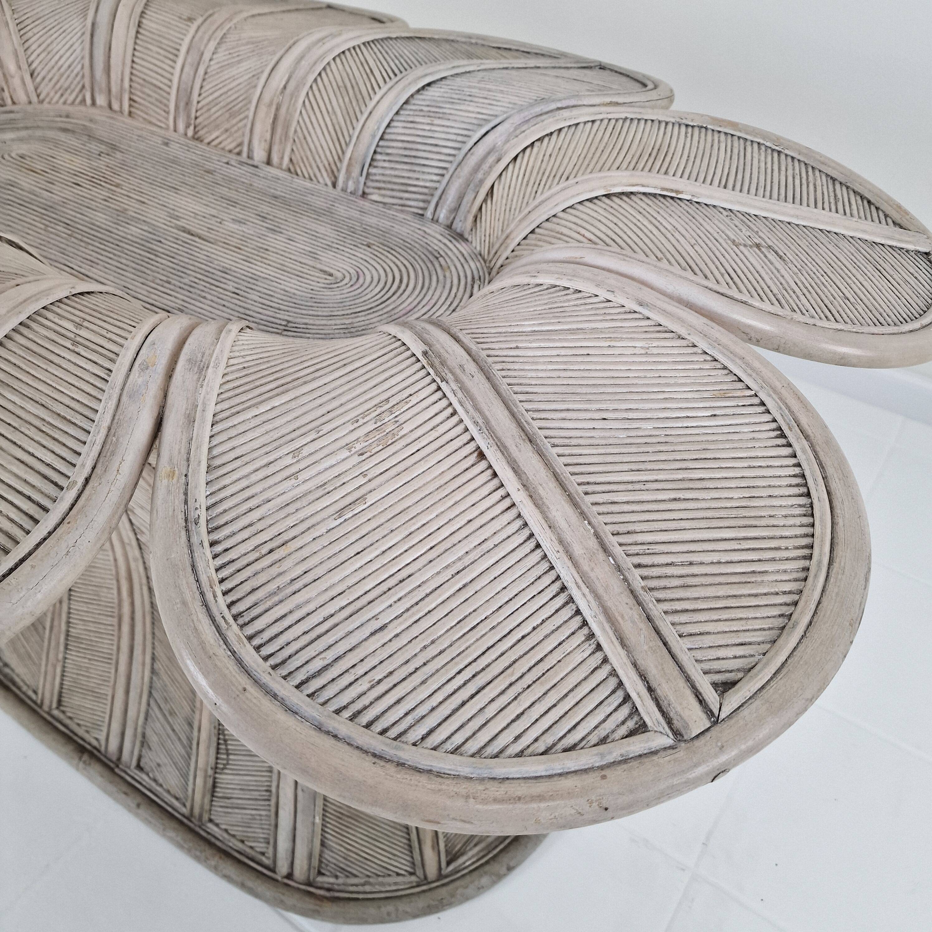 Vintage Oval Bamboo and Rattan Dining Table Base, France 1980's