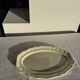 Large oval cream earthenware dish Sarreguemines France L44