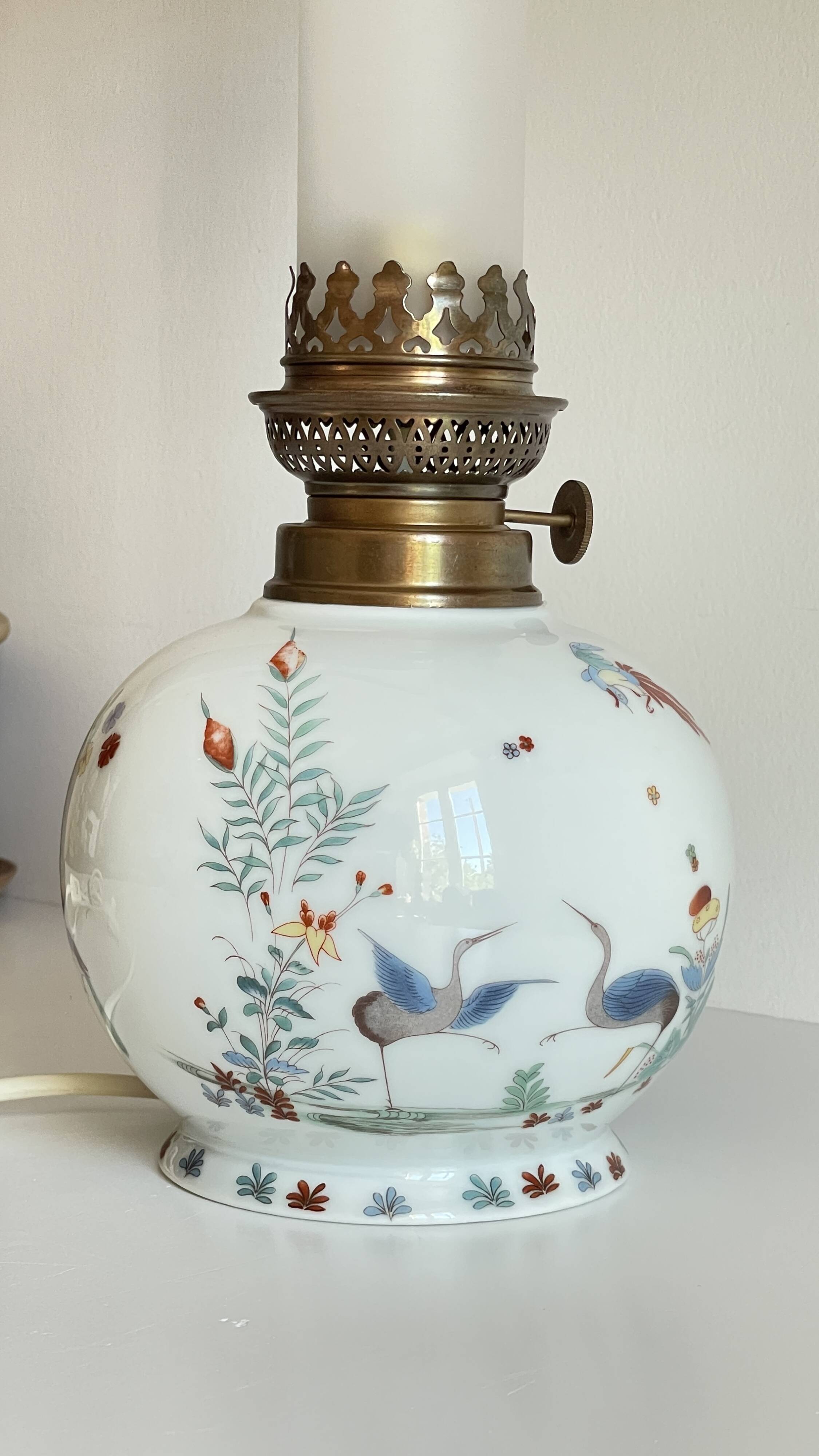 Limoges porcelain lamp France