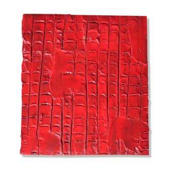 Tableau, peinture rouge texturée de Vincent Dufresne, 2013