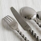 Set of 20 vintage twisted metal cutlery