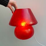 Large vintage fiberglass mushroom table lamp
