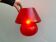 Large vintage fiberglass mushroom table lamp
