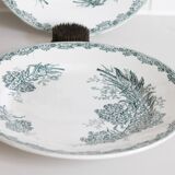 Antique flower plates DAISY St Amand x 2