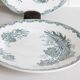 Antique flower plates DAISY St Amand x 2