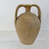Jar, amphora, vase, in terracotta with handles, southern France, 1950