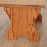 Vintage Scandinavian pine stool 1970s