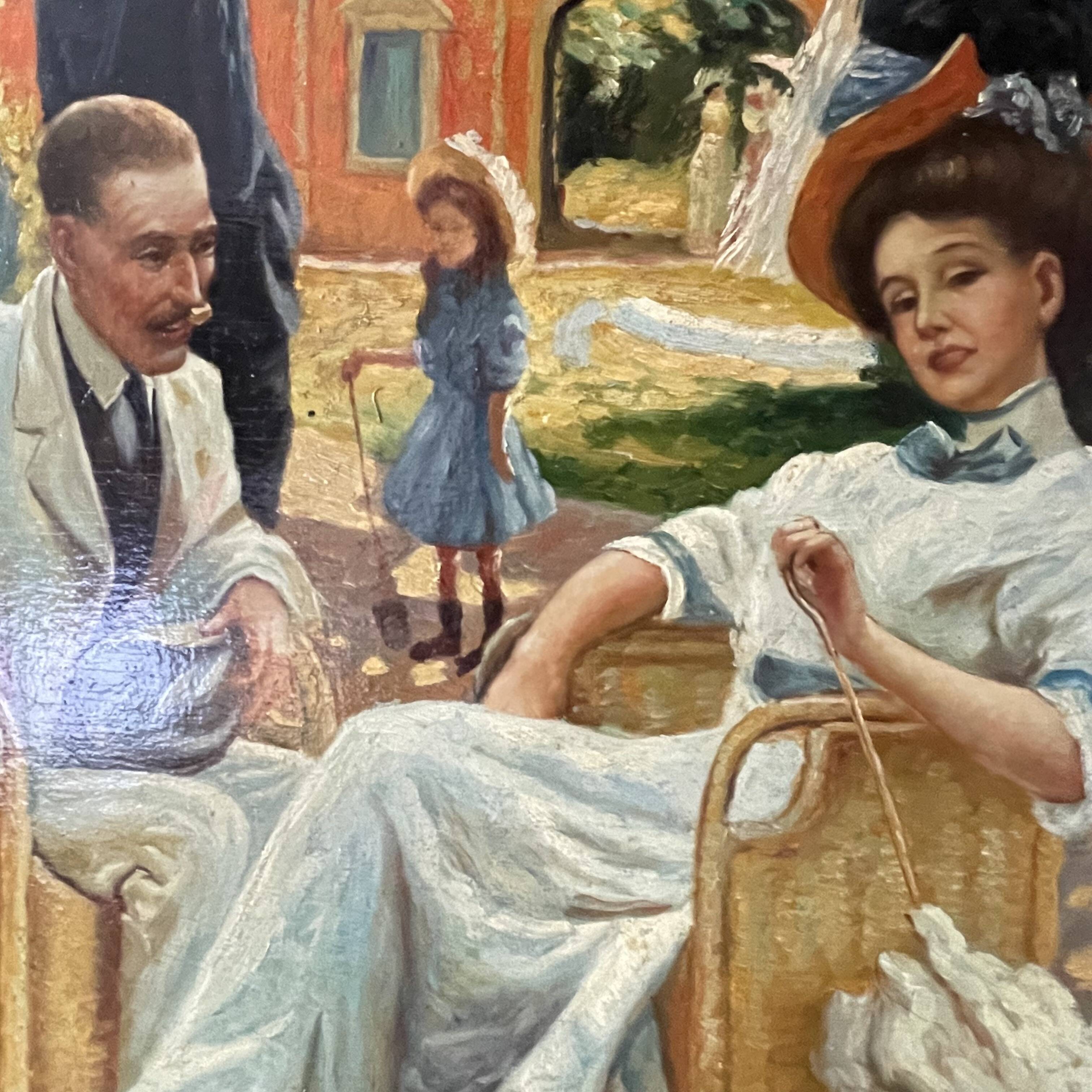 Oil on panel after Oscar Arthur Bluhm 99x73cm