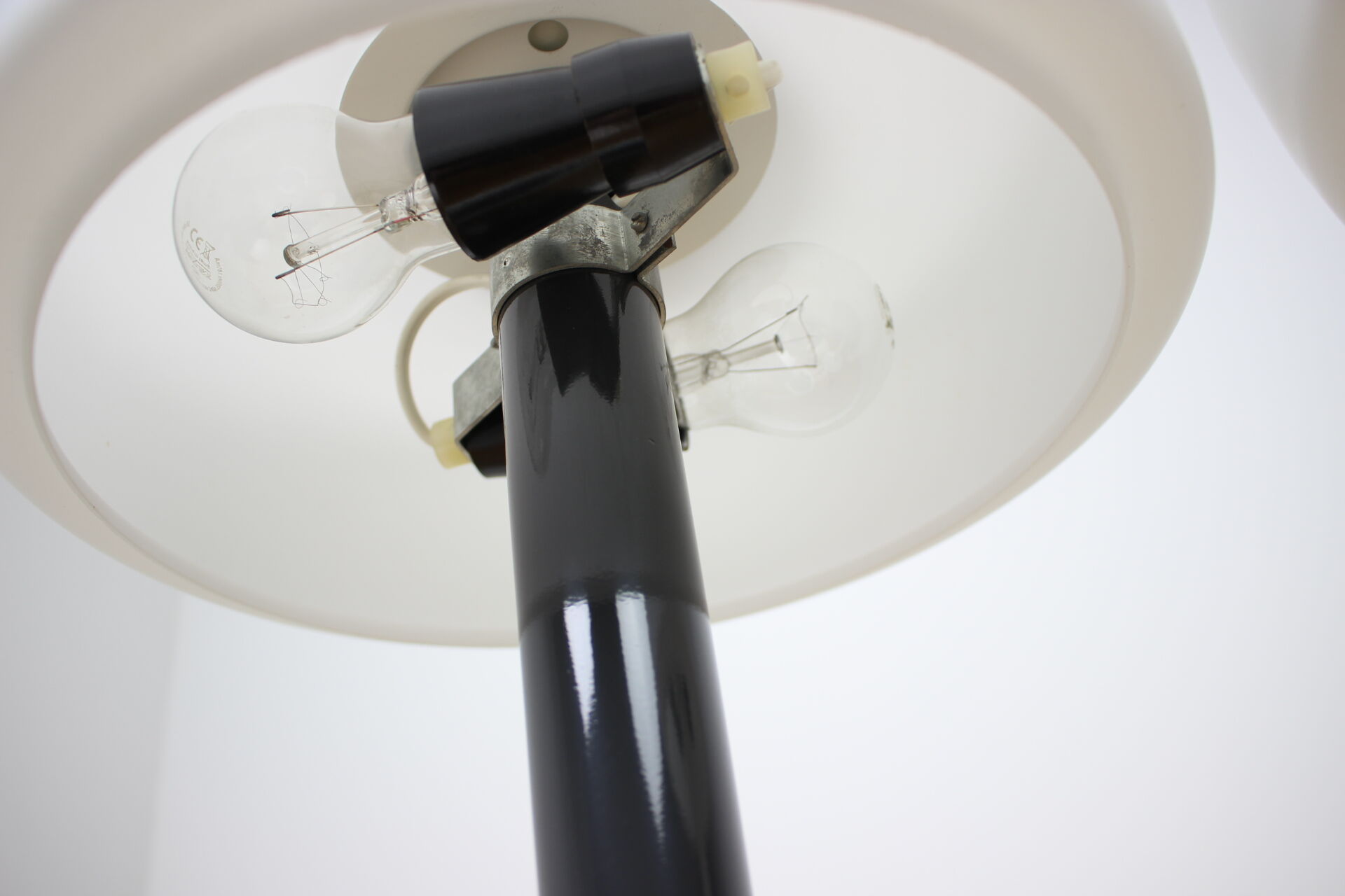 Set of two rare black & white table lamps/ Napako, 1960's