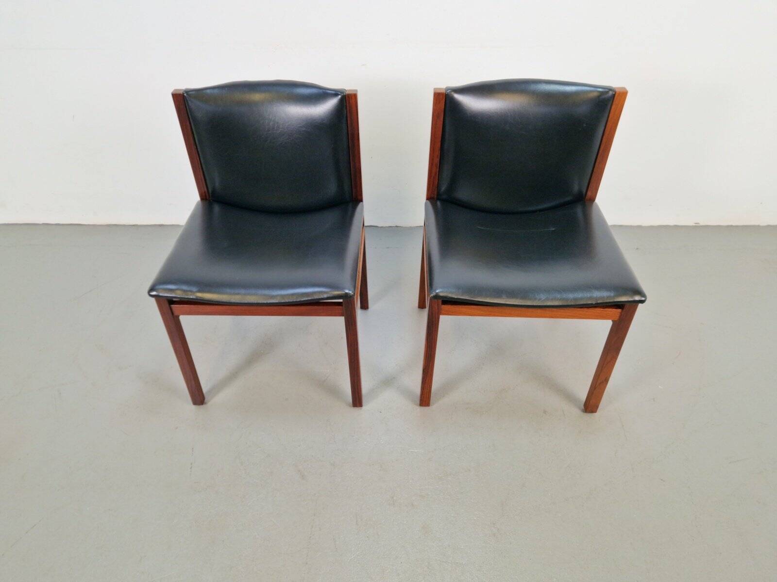 Vintage Rosewood Chairs by Tito Agnoli for La Linéa, Italy, 1960, Set of 2