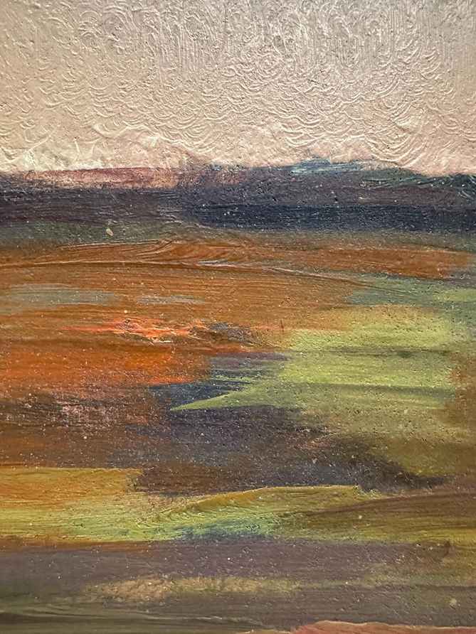 Original Swedish Oil on Panel – “Landskap” by Åke Carlsson – Signed