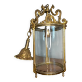 Old lantern glass and metal suspension