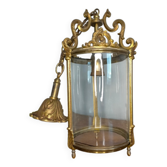 Old lantern glass and metal suspension