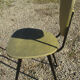 2 vintage chairs, metal and skaï
