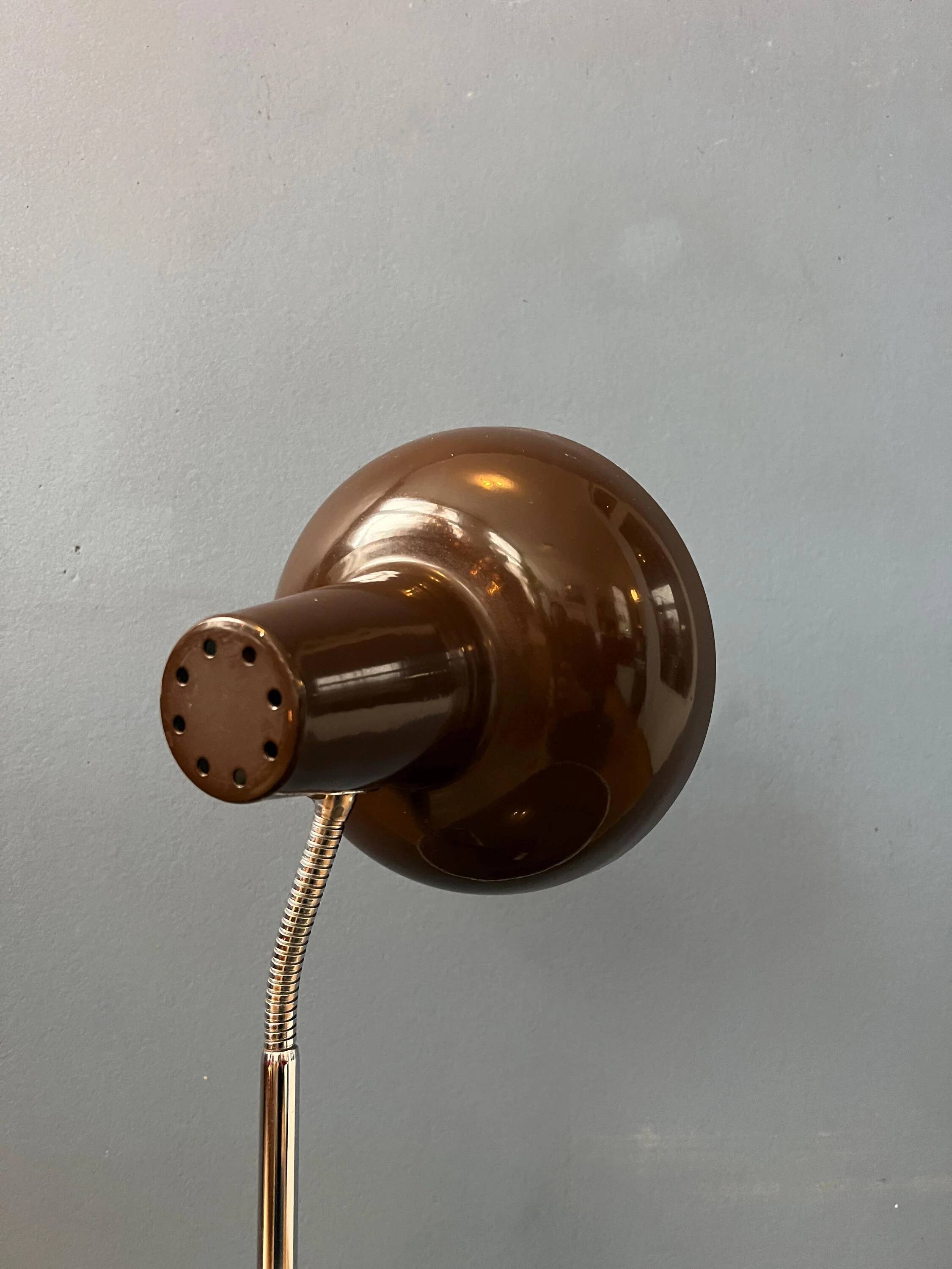 Vintage brown metal table lamp
