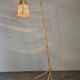Rare Midcentury Floor Bambnoo and String Lamp, 1960s