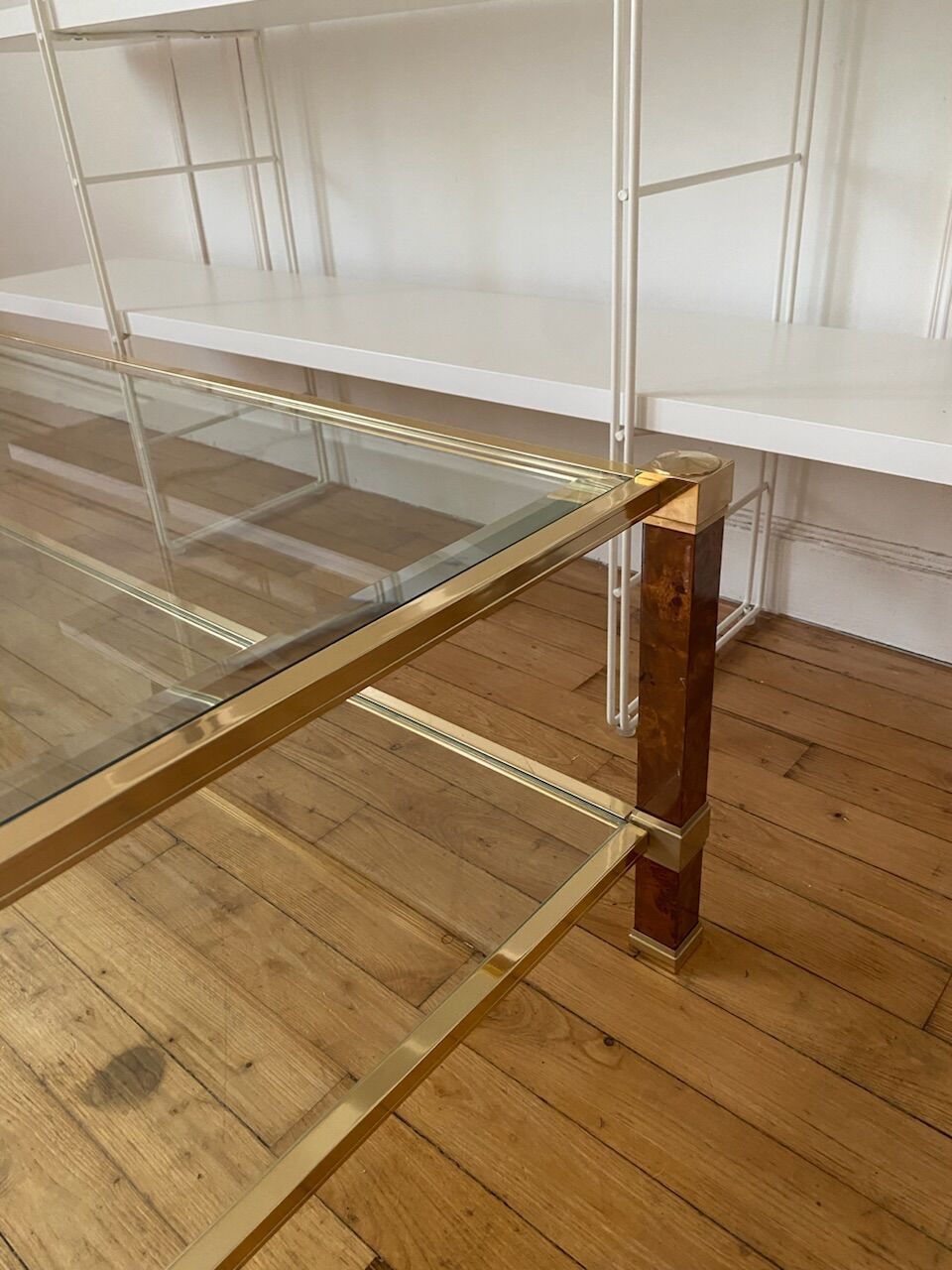Table basse en verre Pierre Vandel