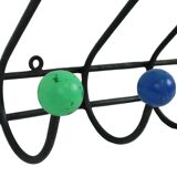 Mid century modern coat rack metal colored balls 60cm