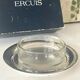 Silver plated butter dish with crystal insert by Ercuis, original box