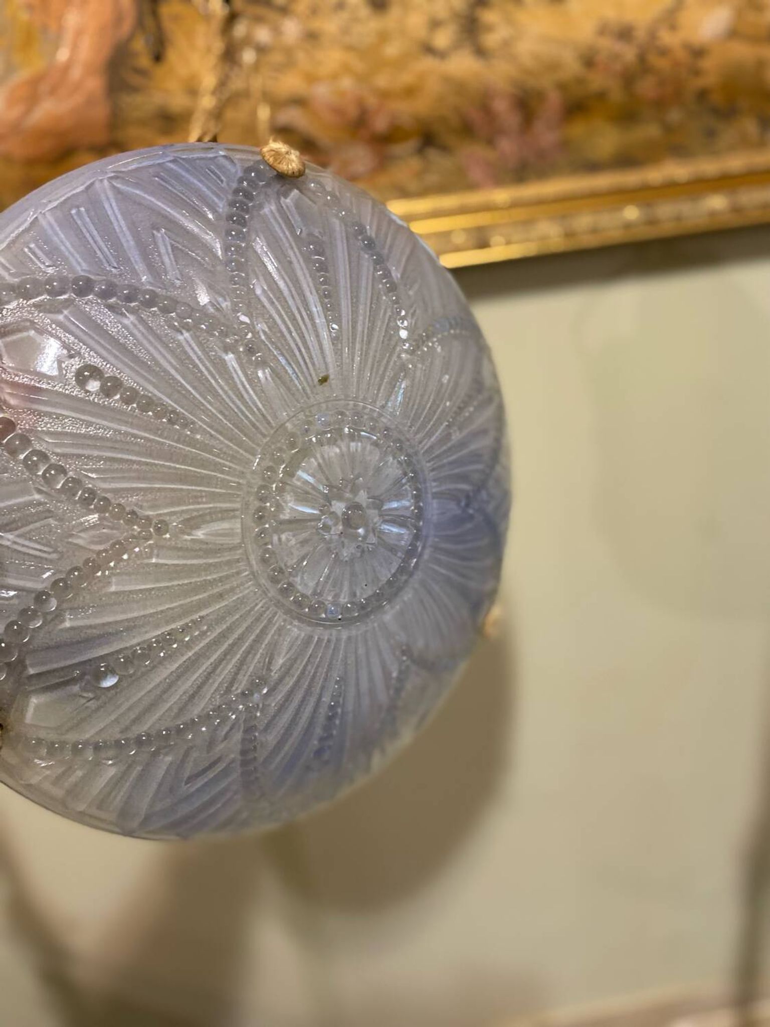 Art Deco blue pendant light