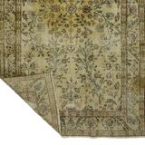 Turkish Anatolian Handmade Vintage Area Rug 237 cm x 135 cm
