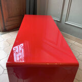 Lacquered red tv cabinet